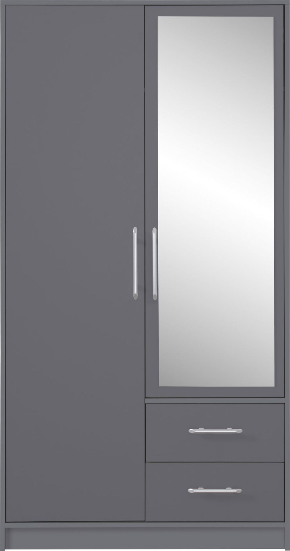 Meblar Šatní skříň SMART SR3 Meblar 100/190/56 barva: antracit se zrcadlem - DAKA nábytek