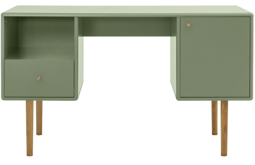 Zelený lakovaný pracovní stůl Tom Tailor Color Living 130 x 50 cm - Designovynabytek.cz