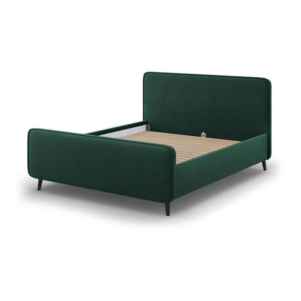Zelená čalouněná dvoulůžková postel s roštem 160x200 cm Kaia - Micadoni Home - Bonami.cz