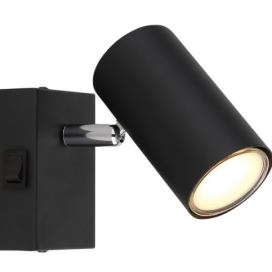 GLOBO 57911-1B ROBBY nástěnné bodové svítidlo/spot s vypínačem 1xGU10 černá, chrom