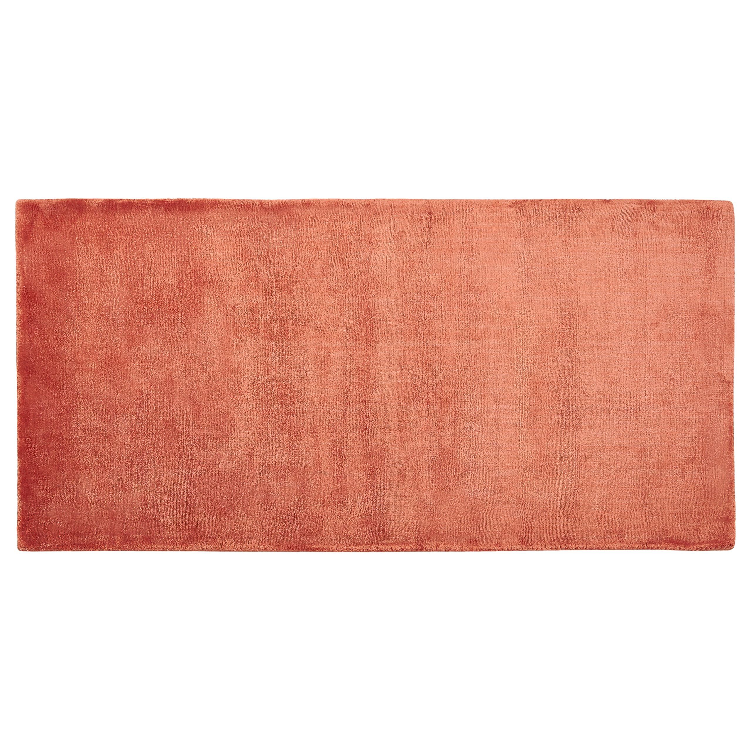 Viskózový koberec 80 x 150 cm oranžový GESI II - Beliani.cz