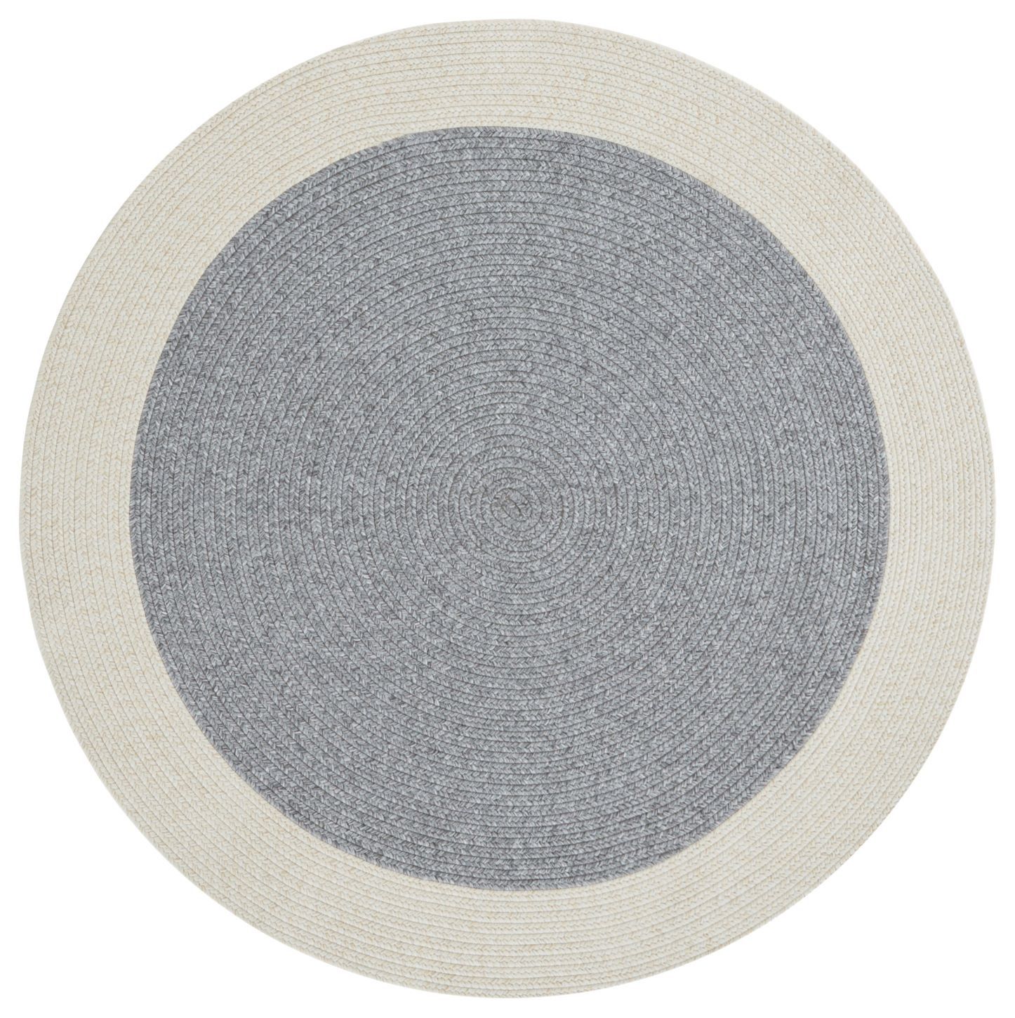 NORTHRUGS - Hanse Home koberce Kusový koberec Braided 105555 Grey Creme kruh – na ven i na doma - 150x150 (průměr) kruh cm - Mujkoberec.cz