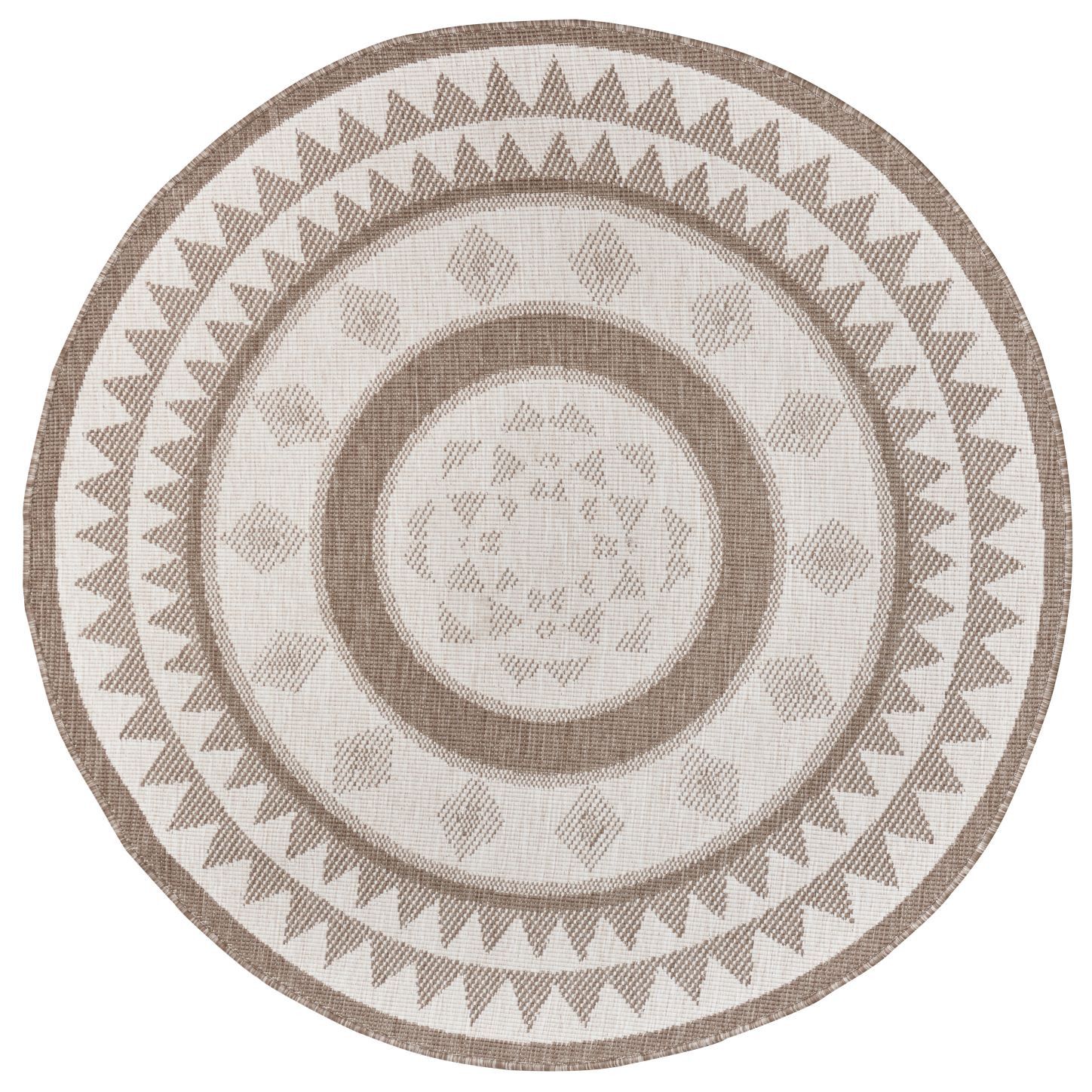 NORTHRUGS - Hanse Home koberce Kusový koberec Twin Supreme 105444 Jamaica Linen kruh – na ven i na doma - 140x140 (průměr) kruh cm - Mujkoberec.cz