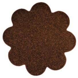 Vopi koberce Květinový koberec Eton hnědý - 120x120 kytka cm