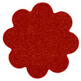 Vopi koberce Květinový koberec Eton vínově červený - 120x120 kytka cm