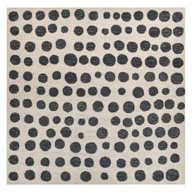 Vlněný koberec 200 x 200 cm béžový/ černý HAVRAN