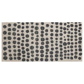 Vlněný koberec 80 x 150 cm béžový/ černý HAVRAN