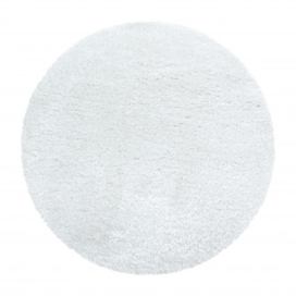 Ayyildiz koberce Kusový koberec Brilliant Shaggy 4200 Snow kruh - 80x80 (průměr) kruh cm