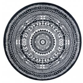 Dywany Łuszczów Kusový koberec Napkin black kruh - 120x120 (průměr) kruh cm Mujkoberec.cz