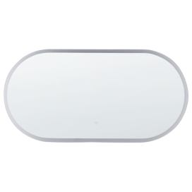 LED nástěnné zrcadlo 120 x 60 cm stříbrné CHATEAUROUX Beliani.cz
