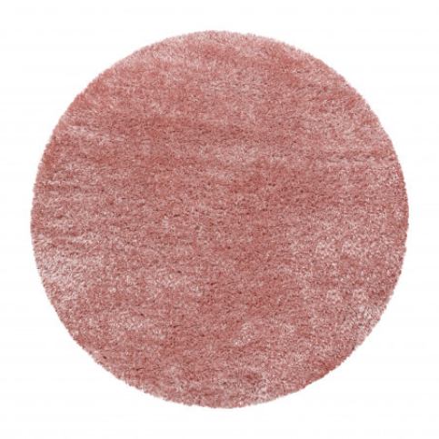 Ayyildiz koberce Kusový koberec Brilliant Shaggy 4200 Rose kruh - 80x80 (průměr) kruh cm Mujkoberec.cz
