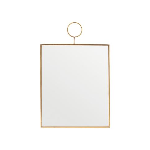 Zrcadlo ve zlatém rámu 30x25 cm LOOP House Doctor - zlaté Homein.cz