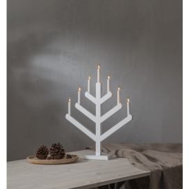 Vánoční LED svícen výška 62 cm Star Trading Vinga - bílý