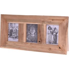 Home Styling Collection Obdélníkový rámeček na 3 fotky z teakového dřeva, 55 x 28 cm EMAKO.CZ s.r.o.