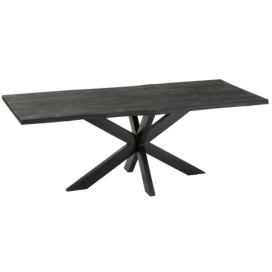 Černý obdélníkový jídelní stůl s deskou z mangového dřeva Gerard Mango - 200*90*76 cm J-Line by Jolipa