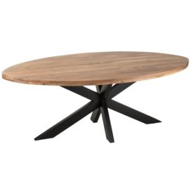 Oválný jídelní stůl s deskou z akáciového dřeva Gerard Acacia - 210*110*76 cm J-Line by Jolipa