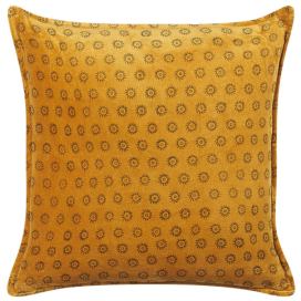 Sametový polštář 45 x 45 cm žlutý RAPIS