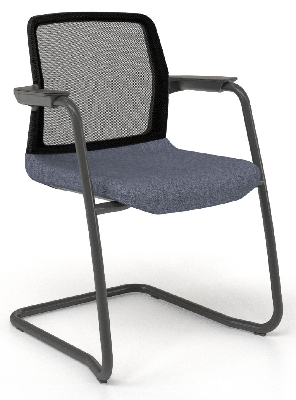 NARBUTAS - Židle WIND SWA224 s černým rámem a lakovanou podnoží - 