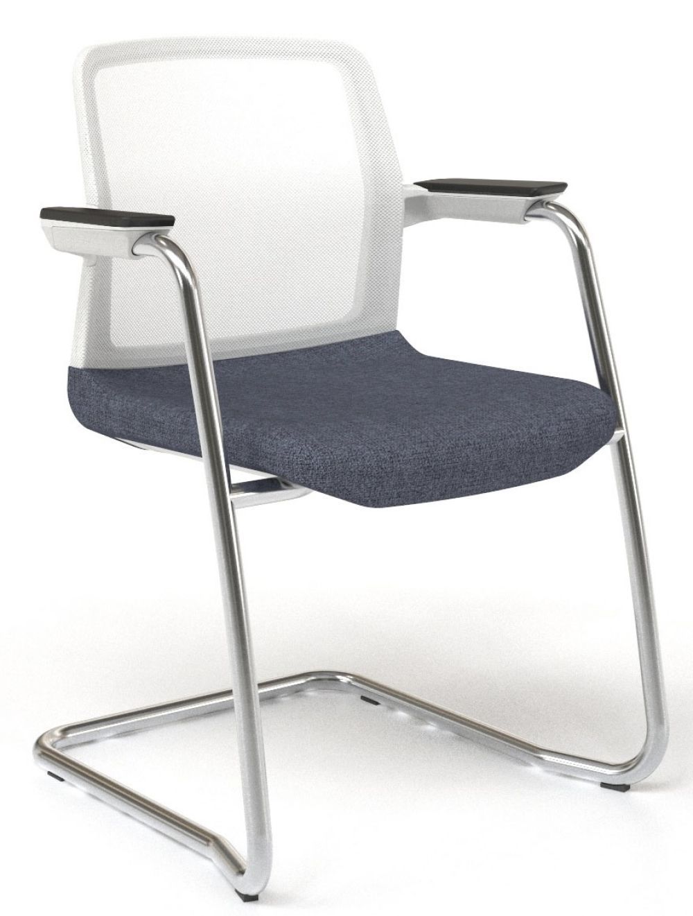 NARBUTAS - Židle WIND SWA124 s bílým rámem a chromovanou podnoží - 