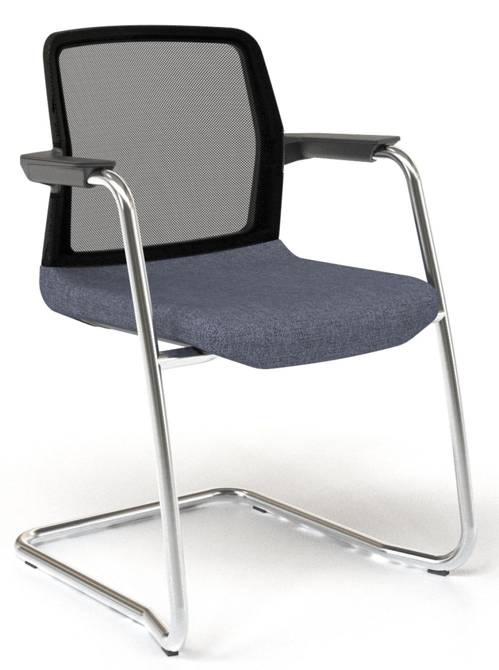 NARBUTAS - Židle WIND SWA024 s černým rámem a chromovanou podnoží - 