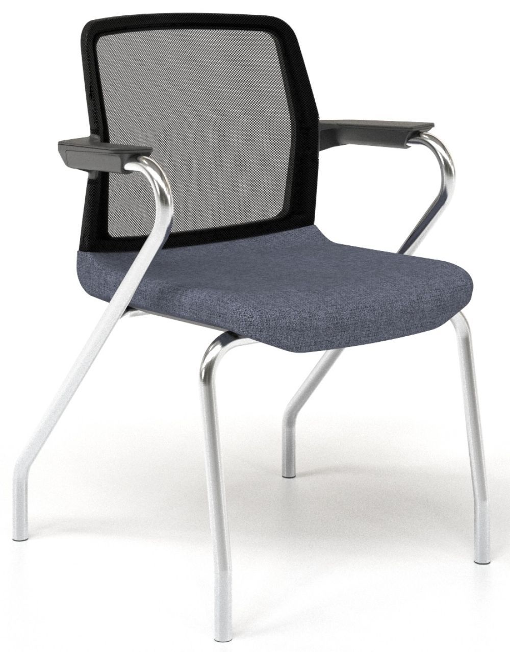 NARBUTAS - Židle WIND SWA004 s černým rámem a chromovanou podnoží - 