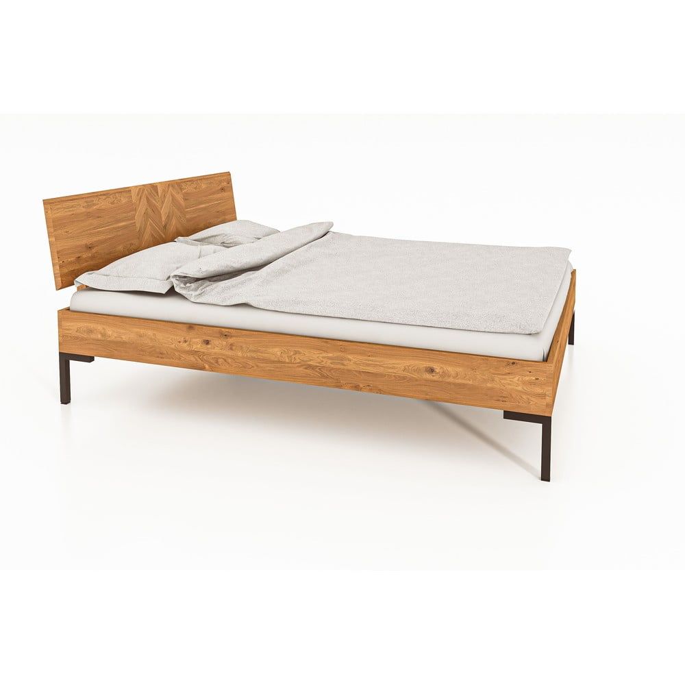 Dvoulůžková postel z dubového dřeva 180x200 cm Abies 2 - The Beds - Bonami.cz