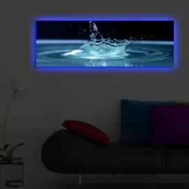 Wallity Obraz s LED osvětlením KAPKA VODY 41 30 x 90 cm