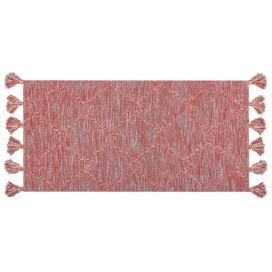 Bavlněný koberec 80 x 150 cm červený NIDGE
