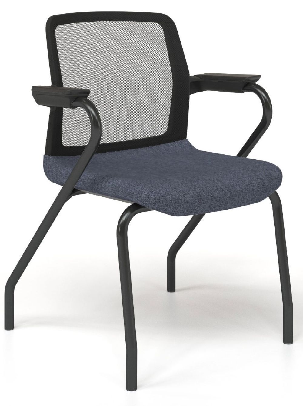 NARBUTAS - Židle WIND SWA204 s černým rámem a lakovanou podnoží - 