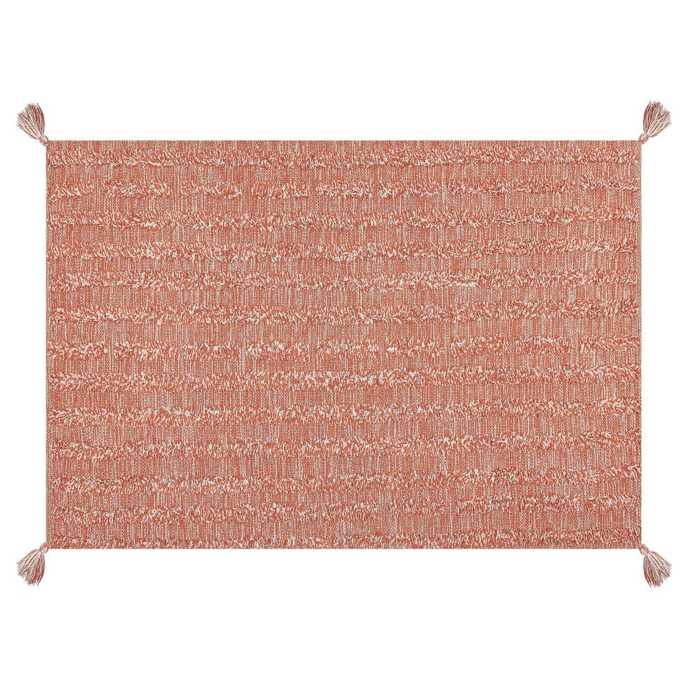 Bavlněný koberec 140 x 200 cm oranžový MUGLA - Beliani.cz