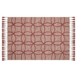 Bavlněný koberec 140 x 200 cm červený KIRSEHIR