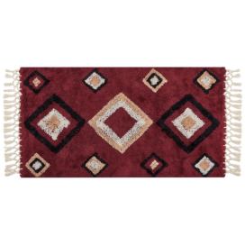 Bavlněný koberec 80 x 150 cm červený SIIRT