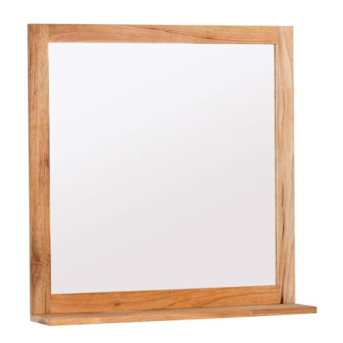 Zrcadlo s poličkou Naturel Home 60x61,5 cm ořech HOMEZRC Siko - koupelny - kuchyně