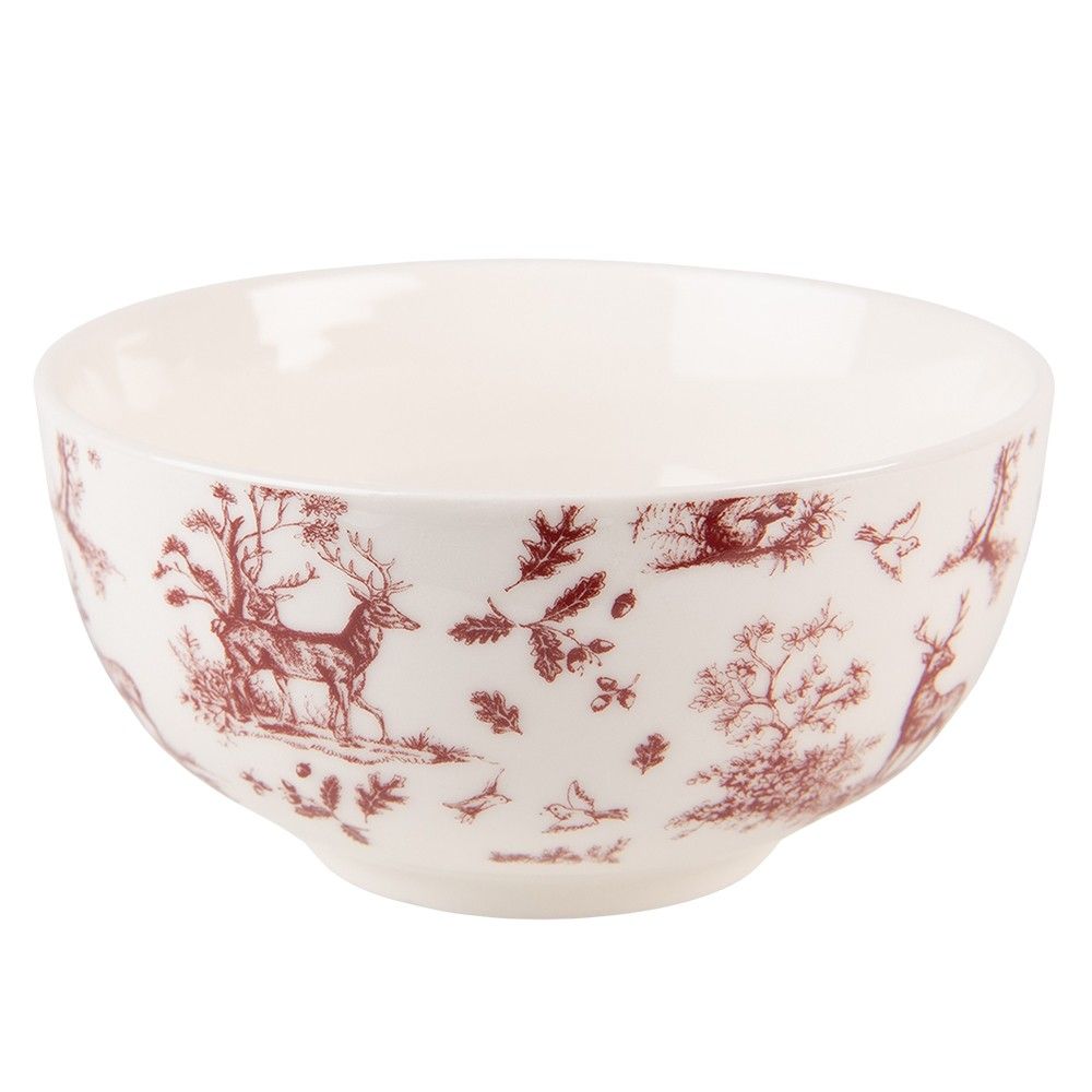 Porcelánová miska na polévku Pretty Forest - Ø 14*7 cm / 500 ml Clayre & Eef - LaHome - vintage dekorace