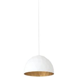 Nordic Design Bílo zlaté kovové závěsné světlo Leontine 35 cm