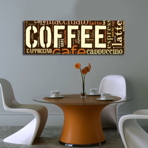Wallity Obraz s LED osvětlením COFFEE 33 30 x 90 cm Houseland.cz