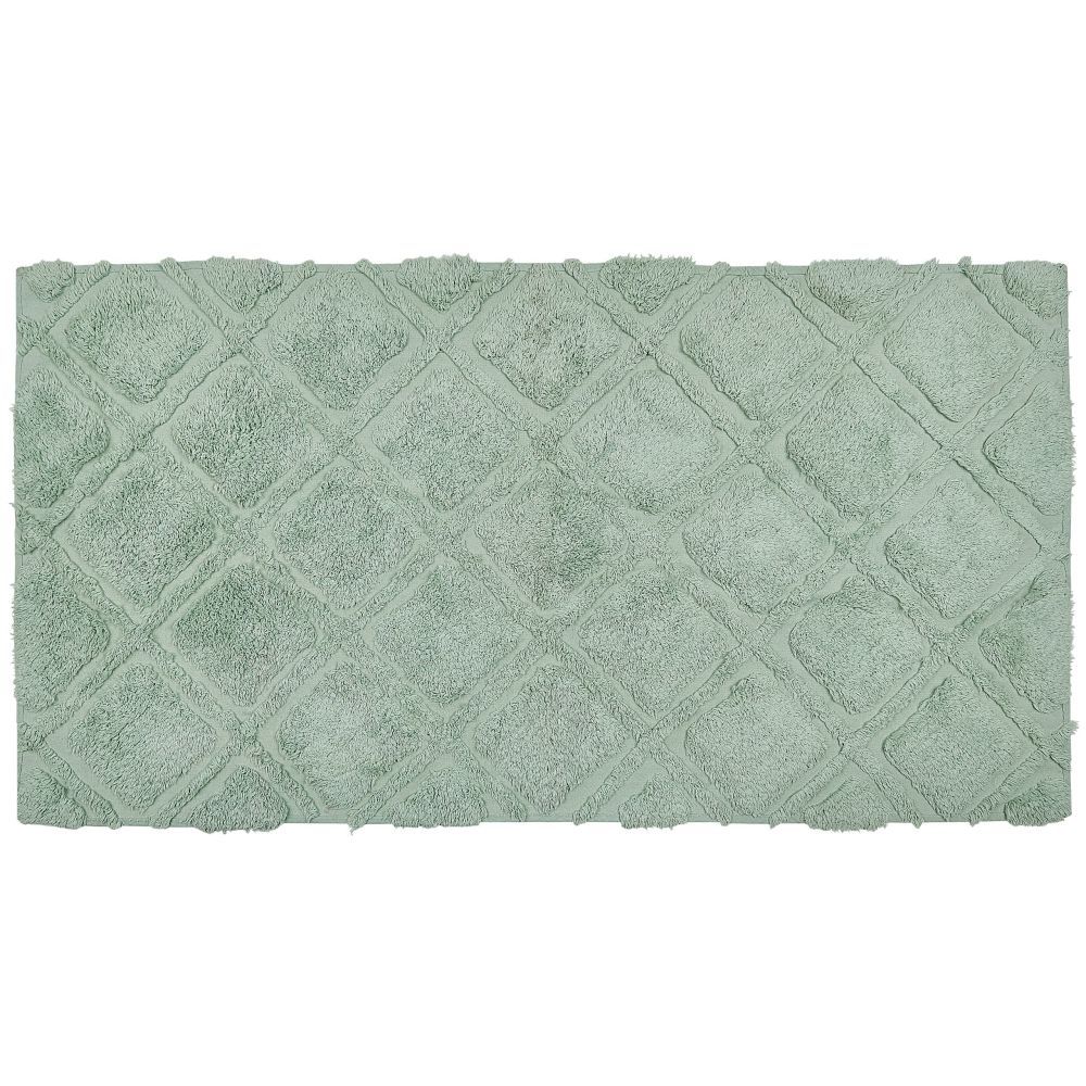 Bavlněný koberec 80 x 150 cm zelený HATAY - Beliani.cz