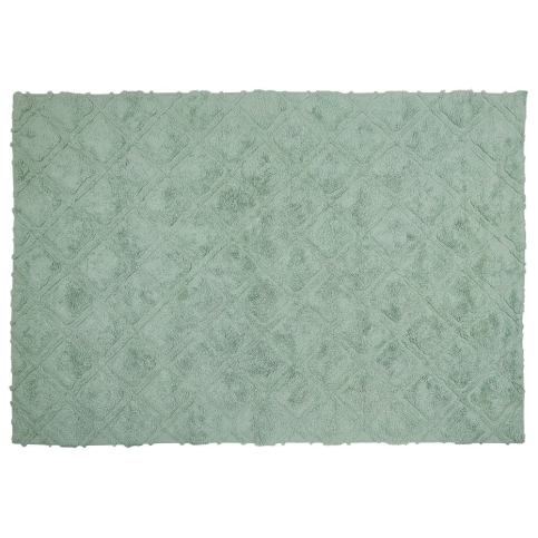 Bavlněný koberec 140 x 200 cm zelený HATAY Beliani.cz