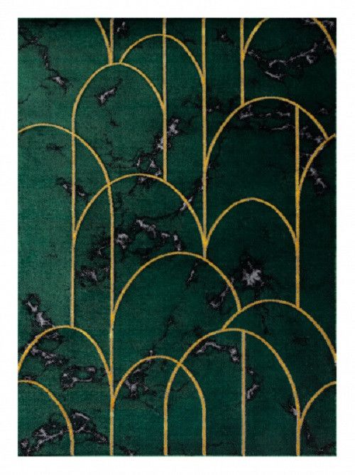 Dywany Łuszczów Kusový koberec Emerald 1016 green and gold - 80x150 cm - Mujkoberec.cz