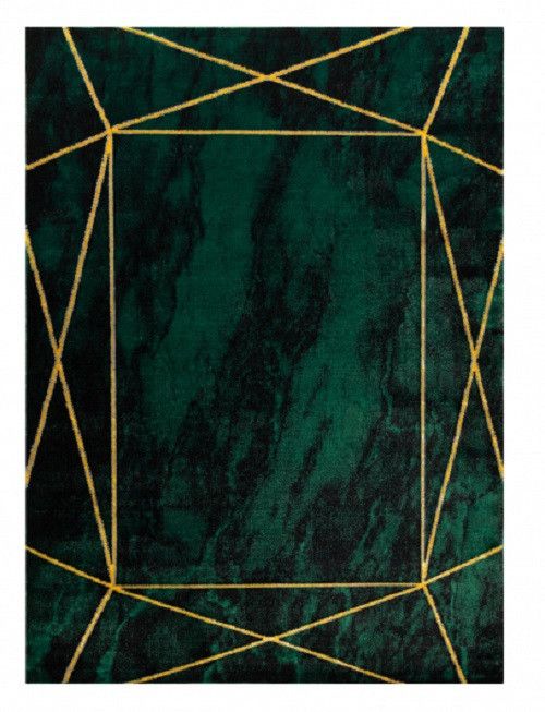 Dywany Łuszczów Kusový koberec Emerald 1022 green and gold - 80x150 cm - Mujkoberec.cz