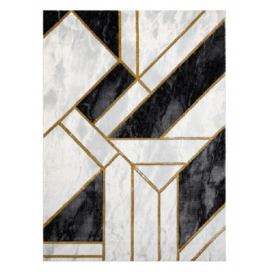 Dywany Łuszczów Kusový koberec Emerald 1015 black and gold - 80x150 cm Mujkoberec.cz