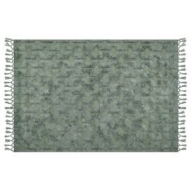 Bavlněný koberec 140 x 200 cm zelený KARS
