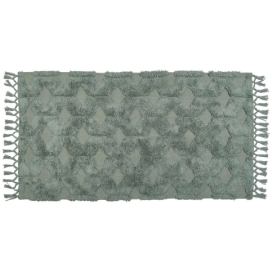 Bavlněný koberec 80 x 150 cm zelený KARS