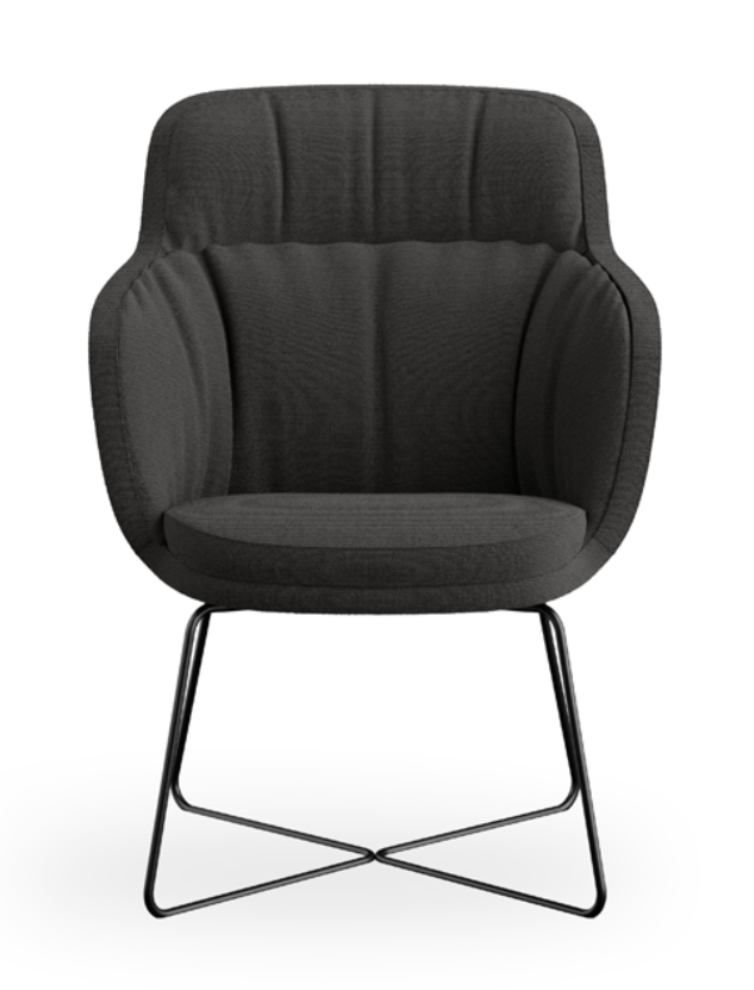 ROSSIN - Židle CLEO MINI - s ližinovou podnoží a vysokým opěrákem - 