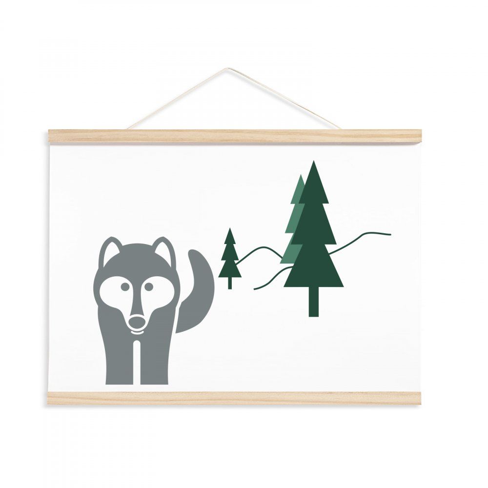 Pieris design Dětský plakát - Vlk v lese - Pieris design
