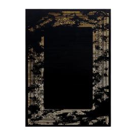 Dywany Łuszczów Kusový koberec Gloss 408C 86 glamour black/gold - 80x150 cm Mujkoberec.cz