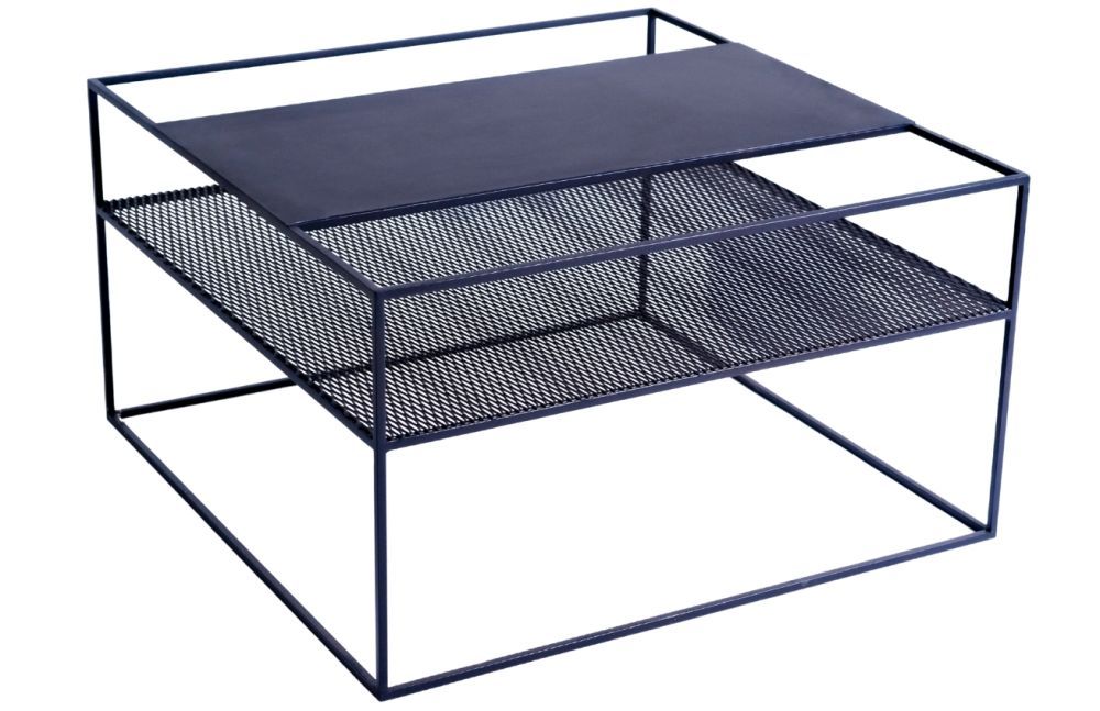 Nordic Design Černý kovový konferenční stolek Trixom 80 x 80 cm - Designovynabytek.cz