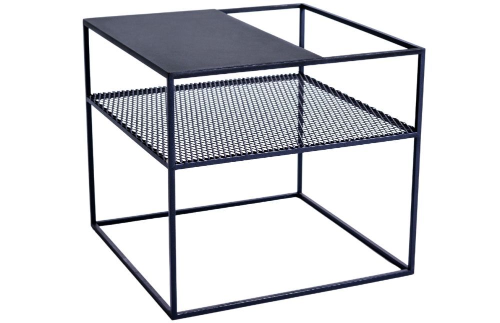 Nordic Design Černý kovový konferenční stolek Trixom 50 x 50 cm - Designovynabytek.cz