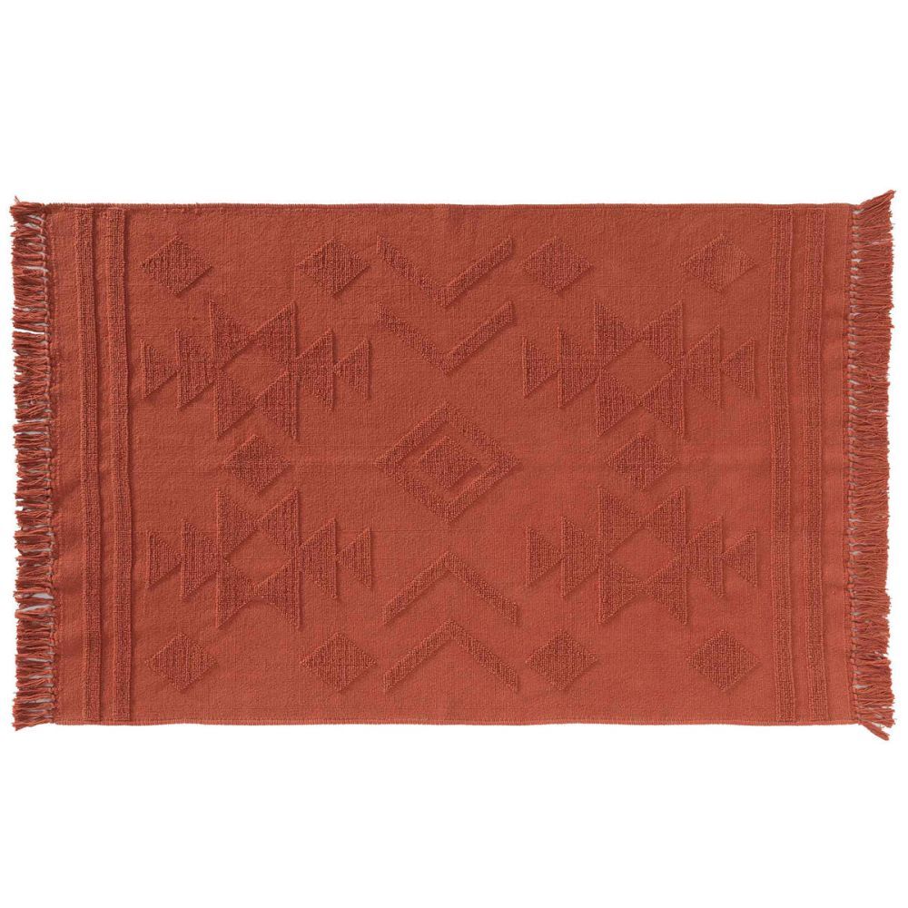 Douceur d\'intérieur Žakárvý koberec s třásněmi CILAOS, 120 x 170 cm, oranžový - EDAXO.CZ s.r.o.