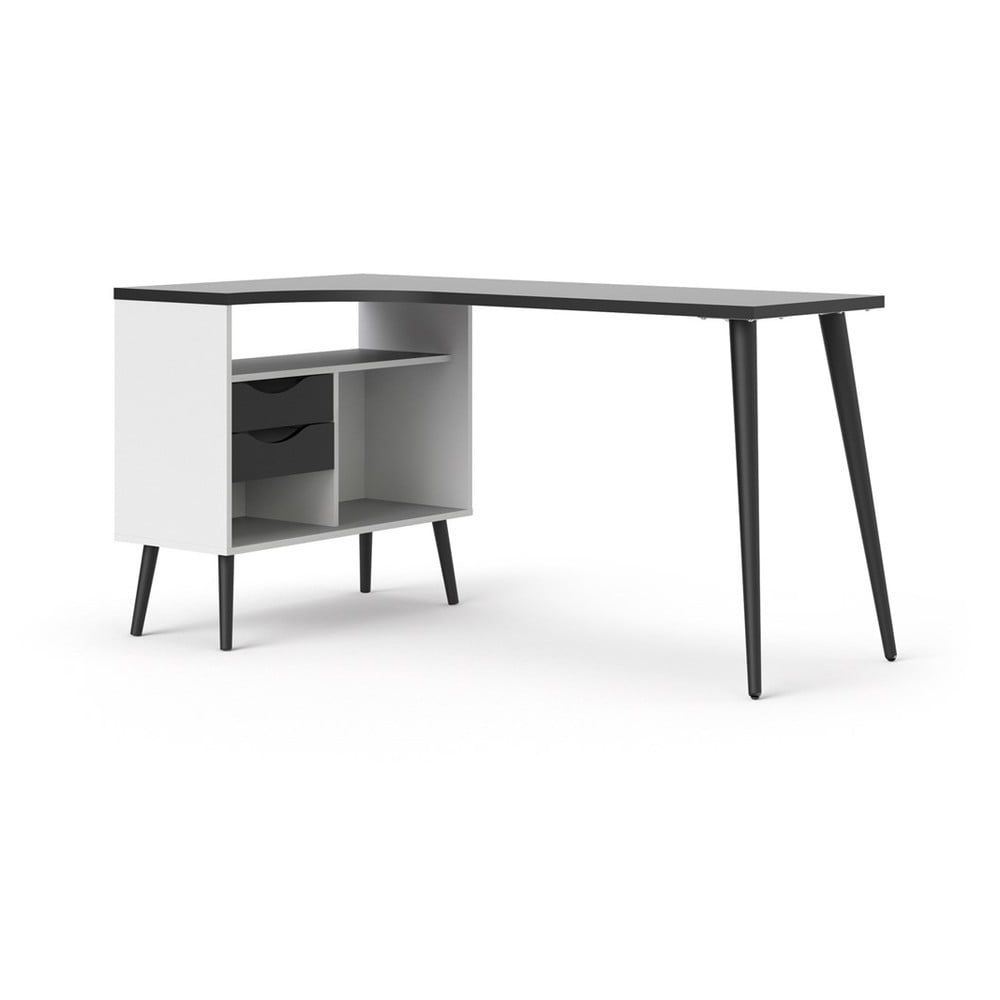 Pracovní stůl s černou deskou 145x81 cm Oslo - Tvilum - Bonami.cz